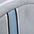 Bolsa tipo bandolera de lona - Bolso bandolera redondo ajustable hecho a mano en azul y gris