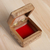 Wood jewellery box, 'Wondrous Palace' - Folk Art Floral Hand-Carved Walnut Wood jewellery Box