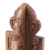 Wood home accent, 'Minaret's Essence' - Hand-Carved Leafy Minaret-Shaped Walnut Wood Home Accent