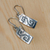 Sterling silver dangle earrings, 'Just Flair' - High-Polished Sterling Silver Justice Sign Dangle Earrings