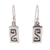 Sterling silver dangle earrings, 'Just Flair' - High-Polished Sterling Silver Justice Sign Dangle Earrings