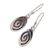 Sterling silver dangle earrings, 'Galaxy Core' - High-Polished Oval Sterling Silver Galaxy Dangle Earrings