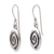 Sterling silver dangle earrings, 'Galaxy Core' - High-Polished Oval Sterling Silver Galaxy Dangle Earrings