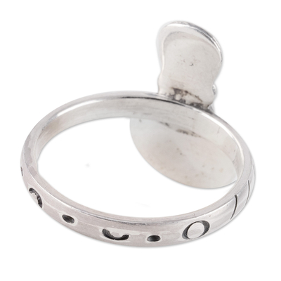 Sterling silver cocktail ring, 'Sacred Affection' - High-Polished Classic Sterling Silver Cocktail Ring