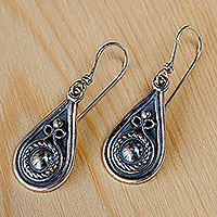 Sterling silver dangle earrings, 'Glorious Drops' - High-Polished Drop-Shaped Sterling Silver Dangle Earrings