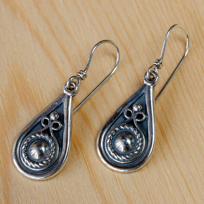 Sterling silver dangle earrings, 'Glorious Drops' - High-Polished Drop-Shaped Sterling Silver Dangle Earrings