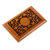 Wood card holder, 'Signs of Magnificence' - Hand-Carved Traditional Floral Walnut Wood Card Holder