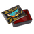 Papier mache jewelry box, 'Midnight's Bird' - Hand-Painted Bird-Themed Black Papier Mache Jewelry Box
