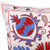 Embroidered Suzani cotton cushion cover, 'Four Winter Omens' - Classic Embroidered Blue and Red Suzani Cotton Cushion Cover