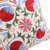 Embroidered cotton and viscose cushion cover, 'Sky Pomegranates' - Pomegranate-Themed Red, Green and Blue Cushion Cover
