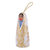 Porcelain bell ornament, 'Virtuous in White' - Hand-Painted White and Golden Porcelain Bell Ornament