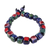 Ceramic beaded stretch bracelet, 'Square Audacity' - Colorful Square-Shaped Ceramic Beaded Stretch Bracelet