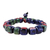 Ceramic beaded stretch bracelet, 'Square Audacity' - Colorful Square-Shaped Ceramic Beaded Stretch Bracelet