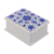 Papier mache jewelry box, 'Sapphire Season' - Floral Handmade Sapphire and White Papier Mache Jewelry Box