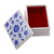 Papier mache jewelry box, 'Sapphire Season' - Floral Handmade Sapphire and White Papier Mache Jewelry Box