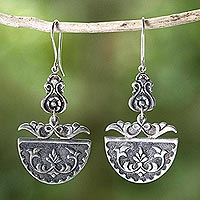 Sterling silver dangle earrings, 'Ancient Beauty' - Sterling Silver Dangle Earrings Handmade in Armenia