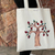 Bolso tote de algodón - Bolso tote de algodón con árbol de granada pintado a mano de Armenia