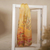 Pañuelo de seda pintado a mano - Pañuelo tradicional de seda Nur Tree pintado a mano en tonos cálidos