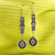Sterling silver dangle earrings, 'Armenian Rose Garden' - Sterling Silver Floral Dangle Earrings with Oxidized Finish
