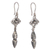 Sterling silver dangle earrings, 'Budding Tulips' - Sterling Silver Tulip Dangle Earrings with Antique Finish
