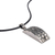 Collar colgante de plata esterlina - Collar con colgante floral de plata de ley con cordón de cuero