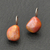 Ceramic drop earrings, 'Ginger Sky' - Modern Orange Ceramic Drop Earrings with 925 Silver Hooks