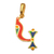 Gold-plated pendant, 'K Birds of Armenia' - Traditional Bird-Themed Gold-Plated Pendant with K Letter