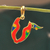 Gold-plated pendant, 'M Birds of Armenia' - Traditional Bird-Themed Gold-Plated Pendant with M Letter