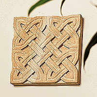 Felsite stone decorative accent, 'Celtic Sailor's Knot' - Hand-Carved Felsite Stone Celtic Knot Decorative Accent