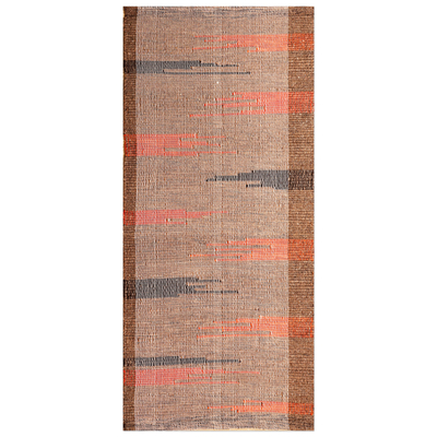 Teppich aus Wollmischung, (2,5x5) - Handgewebter Teppich aus Wollmischung in einer warmen Farbpalette (2,5 x 5)