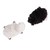 Crocheted ornaments, 'Woolly Duo' (set of 2) - Set of 2 Crocheted Black and White Acrylic Sheep Ornaments