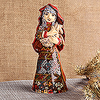 Ceramic figurine, 'The Woman from Taron' - Hand-Painted Ceramic Figurine of Taron Lady