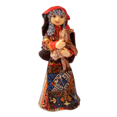 Ceramic figurine, 'The Woman from Taron' - Hand-Painted Ceramic Figurine of Taron Lady