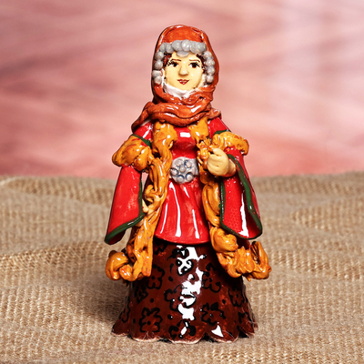 estatuilla de ceramica - Figurilla de ceramica de mujer en traje tradicional armenio