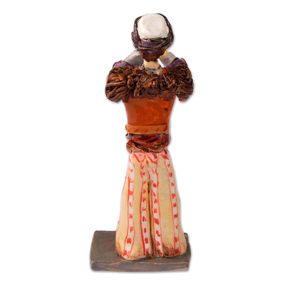 Ceramic figurine, 'The Man from Sasun' - Ceramic Figurine of Man Wearing Armenian Traditional Costume