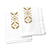 Cotton tea towels, 'Treasure Diamonds' (pair) - Embroidered Golden and White Cotton Tea Towels (Pair)