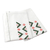 Cotton tea towels, 'Green Directions' (pair) - Pair of Embroidered Red and Green Cotton Tea Towels