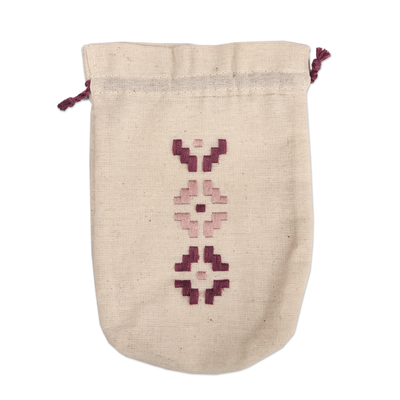 Bolsas de algodón, (par) - Juego de 2 bolsitas de algodón bordadas de Armenia
