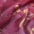 Pañuelo de seda pintado a mano - Pañuelo de seda rojo con motivos de hojas y granadas pintados a mano