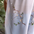Pañuelo de seda pintado a mano - Bufanda de seda floral suave lavanda pintada a mano de Armenia