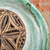Glasierte Keramikplatte, „Aqua Fortune“ – traditionelle glasierte türkisfarbene und braune Keramikplatte