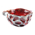 Glazed ceramic bowl, 'Crimson Core' - Pomegranate-Shaped Glazed Crimson Ceramic Bowl