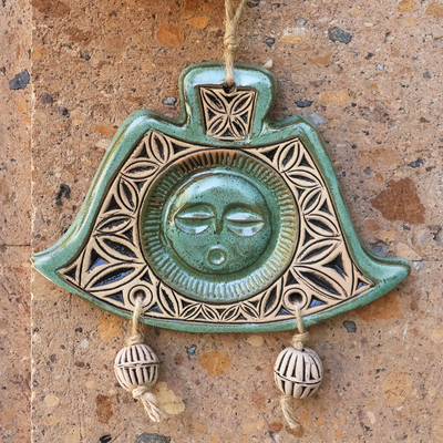 Decoración de cerámica, 'Green Daghdghan' - Daghdghan armenio de cerámica verde tradicional hecho a mano