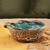 Auffangbehälter aus glasierter Keramik - Granatapfelförmiger, glasierter türkisfarbener Keramik-Auffangbehälter