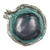 Glazed ceramic catchall, 'Majestic Core' - Pomegranate-Shaped Glazed Turquoise Ceramic Catchall