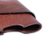 Leather card holder, 'The Chocolate Wealth' - 100% Chocolate Leather Card Holder Handcrafted in Armenia