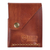 Leather card holder, 'Earthy Cool' - 100% Leather Card Holder in Brown Handcrafted in Armenia