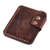 Leather card holder, 'Elegance in Brown' - Armenian Handmade 100% Leather Card Holder in Brown