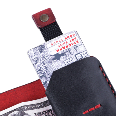 Curated gift set, 'Urban People' - Red and Blue Leather and Cotton Blend Curated Gift Set
