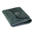 Leather wallet, 'Green Treasury' - 100% Green Leather Wallet with Front Coin Pocket